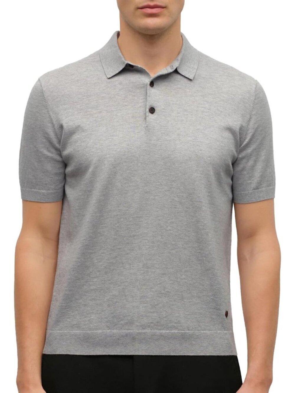Men’s Foggy Pima Cotton & Cashmere Polo Shirt – Luxury Short Sleeve